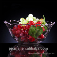 Breve placa de fruta cristalina para decoraciones del hogar, frutero de cristal